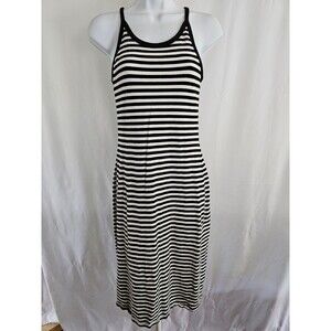Old Navy Dress Womens White & Black Striped Knit Size Small